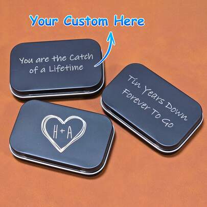 Personalized Wedding Gift Metal Tin Box - Metal Engraved Gift For Bridesmaids, Maid Of Honor, Groomsmen, Best Man, Anniversary Gift For Him, Valentine's Day Gifts