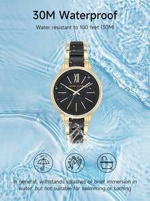 Anne Klein Women Quartz Watch Women's Resin Bracelet Watch Quartz Watches For Women Ceramic Watch Casual Dial - 黑色 - 查看 9