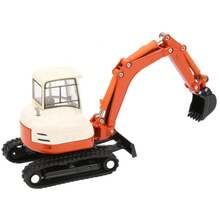 Modelo de excavadora de orugas dedicado, vehículo de construcción de juguete para niños. - Rojo y blanco - Ver 3