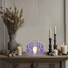 Bộ tranh đính đá 1 chiếc, Chân nến hình hoa sen, Chủ đề phong cách Bohemian, Chân nến lắp ráp thủ công bằng Acrylic với họa tiết khảm đá quý pha lê, Trang trí trung tâm nến sáp thanh lịch, Thích hợp cho đám cưới, nhà riêng, Giáng sinh, Ngày của Mẹ, Năm mới, Trang trí tối giản hiện đại, Thủ công mỹ nghệ. - Nhiều màu - Xem 10