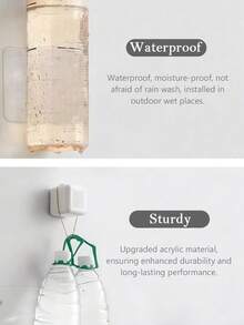 50pcs Double-Sided Adhesive Stickers, Heavy Duty Transparent Double-Sided Tape, Residue-Free Adhesive, Suitable For Car ETC, Decorations, Frames, Home DIY Projects - White - View 5
