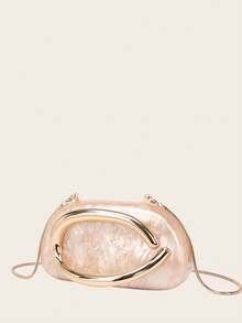 Gets Apricot Acrylic Clutch Purse For Women Marbling Evening Wedding Handbags Acrylic Shell Box Purses For Party Prom Cocktail - 杏色 - 查看 6