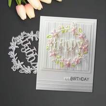 Creative Garland Metal Cutting Dies, DIY Scrapbooking Album And Embossing Stencil, Greeting Card Making Tool, Card Paper Cutting Crafts ,Gift Card Making Template Die Cuts. - Silver - View 6