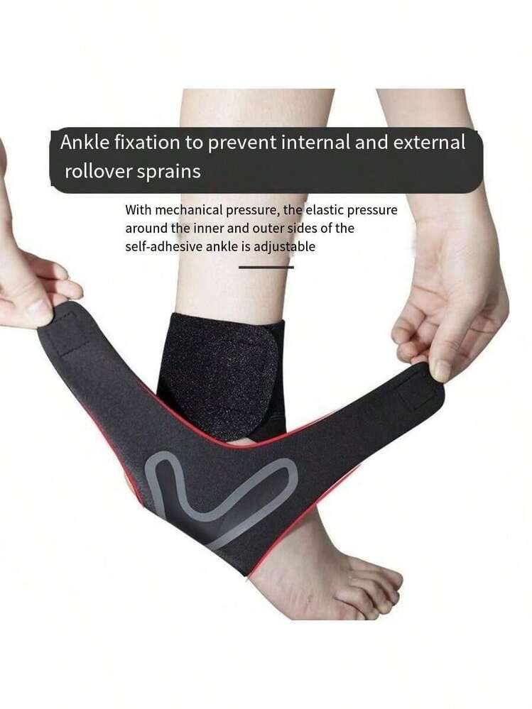 1pc Ankle Brace Compression Sleeve, Ankle Joint Stabilizer Protector, Unisex Sports Support - Black - View 6