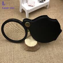 1pc Portable Folding 10X Magnifier, Mini Pocket Magnifying Glass, High-Quality Leather Case Protector, Durable, Suitable For Elderly, Students, Reading, Precise Work, Includes Protective Case, Ideal For Repair, Observation And Coins - Black - View 8