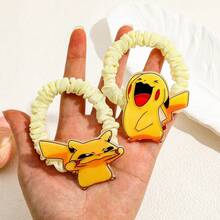 pocket monsters 6pcs The Hair Ties And Hair Accessories From The Pokémon Pikachu Series Are Stylish And Versatile, With Cute And Sweet Hair Loops And Hair Ropes. - Multicolor - View 4