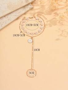 Bộ 2 vòng tay hoa cúc nối liền, trang sức dây chuyền thủ công cổ điển thời trang, phù hợp cho sử dụng hàng ngày, đi nghỉ mát, du lịch, mua sắm, chụp ảnh và trang trí. Dây chuyền thủ công có thể cắt theo chiều dài mong muốn, số lượng hoa không cố định. - Nhiều màu - Xem 4