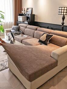 1件棕色弹力沙发套，波西米亚风格沙发套，保护沙发免受滑动和刮擦，适用于1/2/3/4座沙发，可机洗，四季家用。 - 棕色 - 查看 5