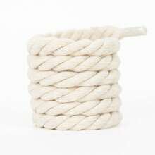 1 par de cordones trenzados redondos de unicolor de 1 cm de grosor, decoración para zapatos, bolsos y ropa - de color crema - Ver 13