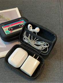 Portable Digital Packet,Magnetic Tape Storage,Earphone Bag, Coin Purse,Earphone Portable Bag, Cosmetic Bag, Vacation, Christmas Gift, Christmas Holiday Gift, Data Cable Storage Box Storage Bag, Key Bag, Data Cable Charger, Storage Bag, Wireless Earphones And Earphone Box, University Dormitory Travel Data Cable Storage Essential Storage Bag - Multicolor - View 10