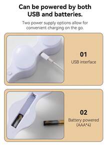 4pcs LED Soft Light Lamp, Suction Cup Design, Powered By USB Or Battery, 360° Adjustable Makeup Light, Ideal For Daily Makeup - one-size - View 7