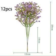 12/6 支白色仿真满天星，白色仿真花，散装仿真满天星花束，粉色满天星，粉色仿真花，散装仿真满天星花束。适用于家居装饰、桌面装饰、DIY 插花、婚礼和节日派对装饰、室内外花园装饰、婚礼、派对、房间装饰。 - 粉色 - 查看 22