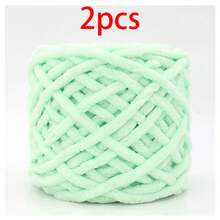 2pcs/200g Soft Ice Bar Chenille Yarn, Thick Chenille Yarn Suitable For Handmade DIY Soft And Thick Knitted Yarn, Can Be Used To Make Blankets, Scarves, Dolls, Slippers, Crochet Yarn - Multicolor - View 40