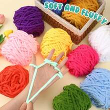 2pcs/200g Soft Ice Bar Chenille Yarn, Thick Chenille Yarn Suitable For Handmade DIY Soft And Thick Knitted Yarn, Can Be Used To Make Blankets, Scarves, Dolls, Slippers, Crochet Yarn - Multicolor - View 6