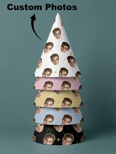 1/6/13/20pcs Customized Adult Party Hats, Birthday Party Hats, Bachelor Party Hats, Personalized Party Hats, 20/30/40/50/60/70 Years Old Birthday Decorations, 21st Birthday Party Hats | Party Hats | Birthday Party Hats, Personalized Photo Party Hats