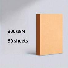 50 Sheets A4 Black/White/Brown Cardstock, 200gsm/300gsm Thick Kraft Paper - 50 A4 Sheets - View 8