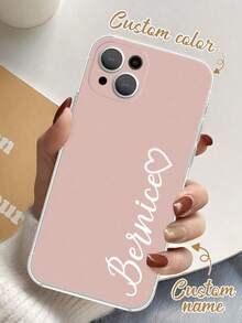 1pc Customized Photo Protective Transparent Phone Case With Corner Shockproof Design, Personalized Picture Phone Cover, Compatible With IPhone, Gift For Valentine's Day, Birthday, Mother's Day, Father's Day, Friends, Boyfriend/Girlfriend, 13/14 Pro Max, S23, Casual Street Fashion - Clear - View 1