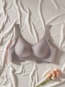 3pcs/Set Minimalist Comfortable Sports Bras For Women, Wireless, Solid Color - Multicolor - View 4