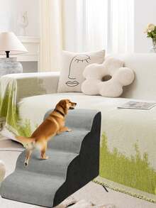 1pc Plush Warm Pet Stair Ramp, Elderly/Small Dog Assistance Ladder, Protect Every Step, Easy Up And Down, Love Lasts Longer. Sofa Bed Dog Steps, Washable Sponge Stair For Sofa, Bed, Teddy, Small, Elderly Cats And Dogs - Multicolor - View 12