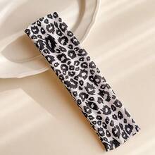 1pc Leopard Print Headband, Streetwear Fashion Chic High Crown Breathable Elastic Sports Sweatband, Suitable For Yoga, Tennis And Other Sports Women Hair Accessories Causal Hair Band Elegant Head Scarf - Multicolor - View 11
