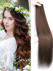 合成直发马尾接发,钩针编织合成Yaki直发全头接发 - 彩色 - 查看 28