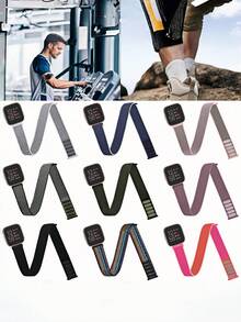 Comfortable Elastic Nylon Woven Sports Ankle/Arm Band: Suitable For Fitbit Versa 2/Versa 1/Versa Lite/Versa SE, Unisex Durable Replacement Strap - For Versa2 - View 10