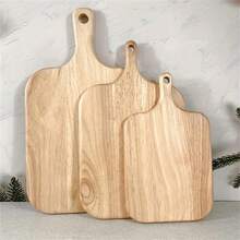 1pc Cutting Board, Chopping Board, Tray Board, Slicing Board, Kitchen Cutting Board, Dining Cutting Board, Food Cutting Board, Meat Cutting Board, Fruit Cutting Board, Household Cutting Board, Suitable For Pizza Tray, Cheese Paddle Tray, Tray, Bread And Cookie Tray - Beige - View 2