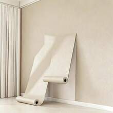 1 Roll Thick Brown Matte Vinyl Self-Adhesive Wallpaper, Waterproof, Oil-Resistant, Removable, Suitable For Bedroom, Bathroom, Living Room Wall Decor, Cabinet, Vanity Drawers, Home Decor, Room Decoration - Apricot - View 15