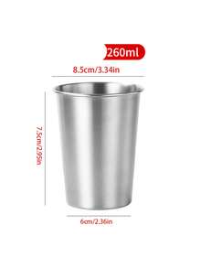 3pcs/Set 8oz Stainless Steel Kids Cups, Stackable Metal Tumblers, Anti-Drop Drinking Cups - Multicolor - View 10