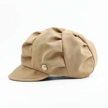 女士八角贝雷帽，配有可调节绳子和金属扣，户外休闲时尚配饰，适合春、夏、秋季佩戴，可作帽子或时尚口罩，设计优雅，采用优质面料。 - 雲朵款 - 查看 13