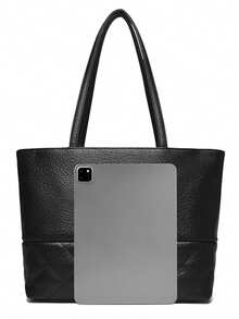 KAIDIFEINIROO Authentic High-Quality PU Leather Women's Shoulder Tote Bag, New Luxury Designer Large Handbag, Women's Brand Shopping Bag - Black - View 9