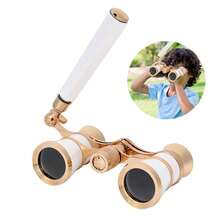 3x25 Tricolor Theater Binoculars (Red, White, Black) | Portable Glasses For Children (Opera And Concert) | Cute Mini Binoculars, Ideal Gift For Children, Shows And Sightseeing While Traveling - White - View 5