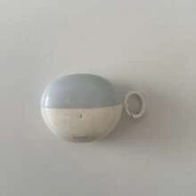 Minimalistiskt blått lock med vit bas, stänkbläck med hängande ring, hörlursfodral kompatibelt med Pro 2, sött Apple 4 minimalistiskt 3 nya 1/2 generationens hörlursfodral för kvinnor, skyddande fodral - Aprikos - Visa 11