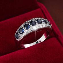 1pc Minimalist Geometric Big Polka Dot Design Cubic Zirconia Inlaid Fashion Ring For Women - Multicolor - View 4