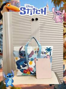 Disney Licensed Official 1 Pc Officially Licensed Stitch Pattern Wacky Shopping Bag Candy Pouch / Coin Purse / Book Bag Mischievous Stitch Large Capacity Tote Bag High-Capacity Foldable Tote Bag Drawstring Shoulder Bag Lightweight Handbag Official Licensed - Multiple Models To Choose FromVerifiable For Lady/Teen Perfect For Valentine's Day/Daily/Shopping/ - DHF52008-sT - View 5