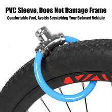 Bicycle Lock Heavy Duty Steel Cable Waterproof Anti Cut Ring Lock For Mountain Bike Road Bike Electric Bike - Multicolor - View 4