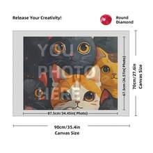 [5D Diamond Painting]Custom Diamond Art Painting Kits For Adults, DIY Personalized Diamond Art Photo Customized Your Own Photos, Painting By Diamond Pictures Kits For Home Decor (For Family),Custom 5D Full Diamond Art Painting Craft - Multicolor - View 58