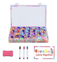 TendenciaWegalife. ®   Juego De Letras Magnéticas En Español, Alfabeto Magnético Material Montessori Didactico Para Hogar Y La Escuela Con 3 Plumones Y Borrador, Juguetes Educativos Para NiñosCalidad premium - Bolsas únicas para comercio y eventos - Ver 1