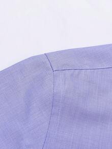 Men's Business Dress Shirts, 38% Bamboo Fiber, 62% Polyamide, Long-Sleeved, No-Iron, With A Slim Fit. Bamboo Fiber: Offers Good Moisture Absorption And Breathability, Is Comfortable To Wear And Naturally Antibacterial. It Is Wear-Resistant And Firm, Making The Shirt Less Prone To Deformation. - 紫丁香色 - 查看 4