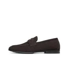Men's Classic Suede Penny Loafers Premium Leather Dress Shoes Lightweight Comfort Slip On Formal(Runs Large, We Recommend Ordering A Half Size Down) - Màu Tím - Xem 8
