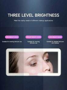 1PC Ultra-Thin LED Car Makeup Mirror - HD Sun Visor Mirror With Touch Screen, USB Rechargeable & Adjustable, Perfect For Women (Easy Clip-On Installation),Best Gifts For Friends, Graduation Gifts, Back-To-School Gifts, Christmas Decorations, Valentine's Day Gifts, Gifts For Mom And Dad, Halloween, Thanksgiving, Personalized Gifts - 化妝鏡 - 查看 8