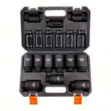 9pcs  Impact Socket Set, CR-Mo Metal, 1/2" Drive Metric Deep Sockets With Carrying Case - 8 - View 11