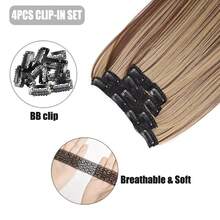 Bộ 4 phụ kiện tóc thẳng tối giản và đa năng - Dark Brown - Xem 9