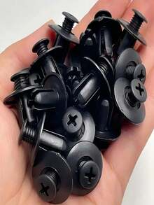 100pcs 8mm Black Plastic Rivets - Durable Fasteners For Automotive Bumpers And Repairs, Suitable For Most Vehicles, Car Parts Rivet Fasteners, Auxiliary Hooks