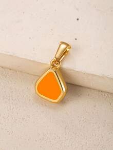1pc 18K Gold Plated Stainless Steel Teardrop Pendant, Elegant Charm Pendant For DIY Necklace, Earrings, Jewelry Making, Daily Wear, Gift - Trapezoidal Style - View 6