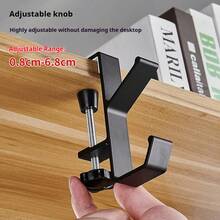 1pc Adjustable Desk Hook, High Load-Bearing, Durable, Versatile Use For Storing Backpacks, Water Bottles, Etc., Easy Installation, Fashionable Design, Suitable For School Supplies And Back-To-School Season - Multicolor - View 7