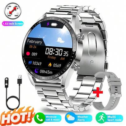 2026 New Smart Watch For Men And Women, High-Definition Full Touch Screen, Bluetooth Calling, Message Reminder, Phone Finder, Multiple Sports Modes, Holiday Gift, Husband's Gift, Outdoor Sports Tracker