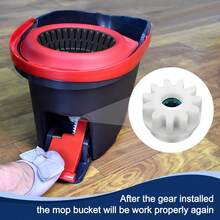 Yuunaie 1/2/4pcs Replacement Gear For O-Cedar Easy Wring 1/2 Bucket Spin Mop System, Easy Assembly High Quality Mop Bucket Accessories, Suitable For Kitchen, Bathroom Cleaning, Student Supplies - White - View 6