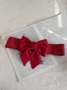 1pc Women's Elastic Adjustable Elegant Waist Belt, Versatile - Bow Waist Belt - View 5
