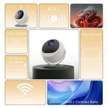 2026 New Release Globe-Themed 1080p Portable Projector | Brand-New Wifi 6 Projector 4k With Auto Keystone Correction & Manual Focus | Home Cinema Movie Projector Powered By XBJ-3600 Chip | Android 12.0 & 6 Bluetooth Projector Bedroom | Compact Mini Projector For Home & Outdoor Use | Ideal Gift For Halloween, Christmas, Valentine's & Back-To-School (Remote Included) - 查看 3